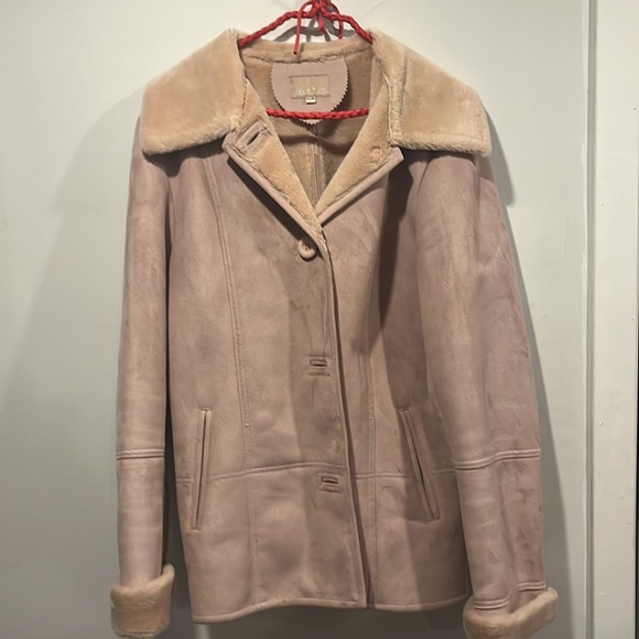 Size Large Ciera + Co baby/powder pink faux suede jacket. - Picture 6 of 6